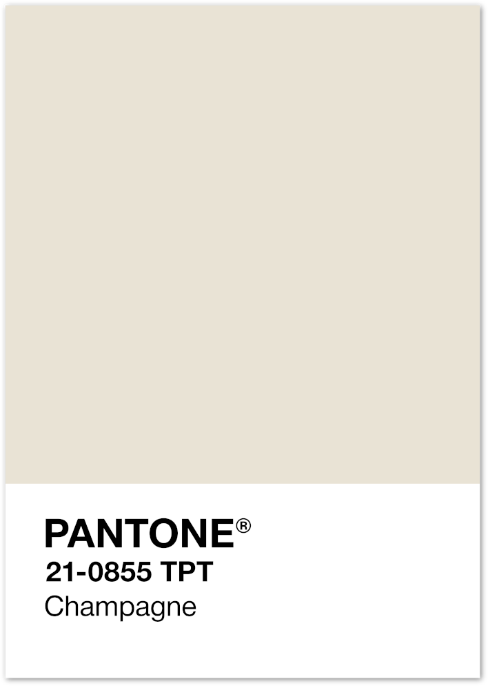 Posterux© | Pantone Champagne – Minimalist Color Swatch Poster