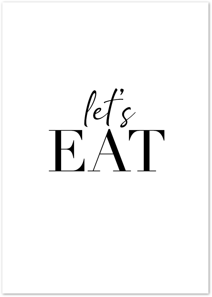 Posterux© | Let’s Eat – Kitchen Typography Poster