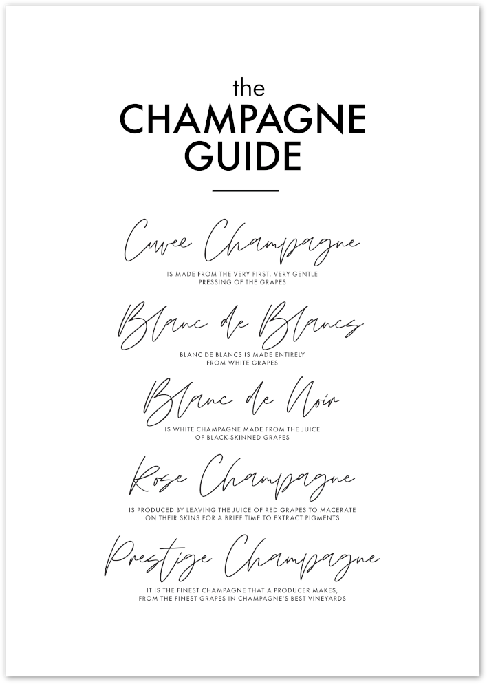 Posterux© | The Champagne Guide – Elegant Infographic Poster