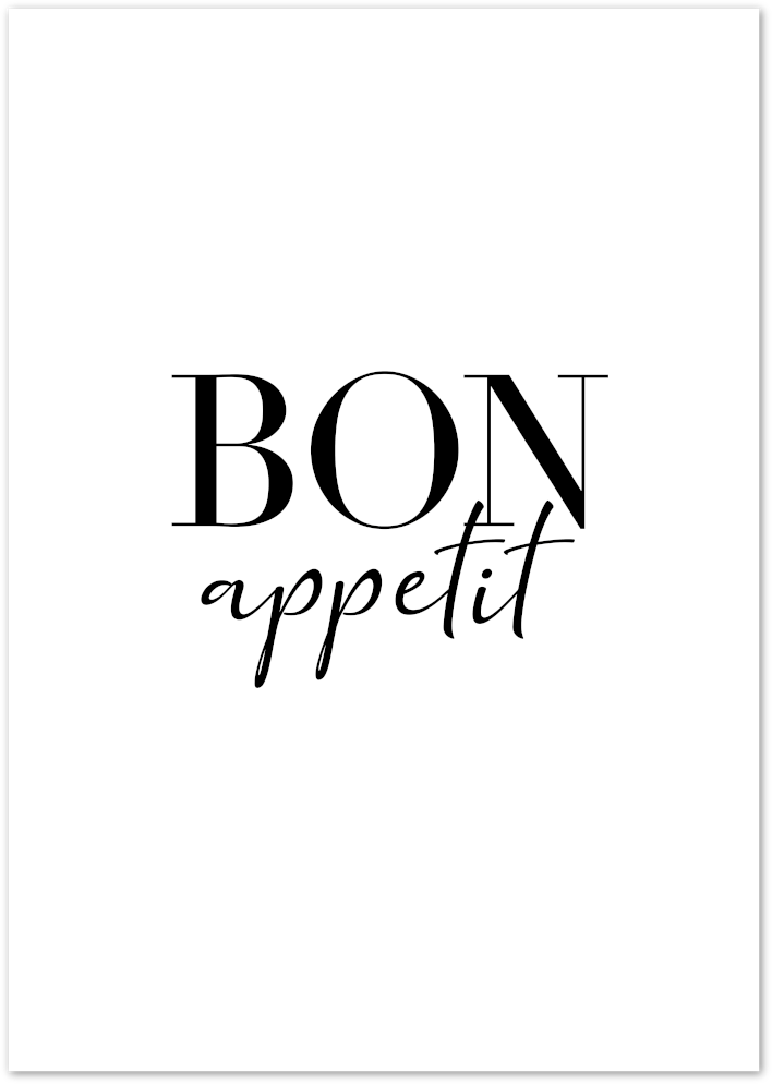 Posterux© | Bon Appétit – Stylish Kitchen Typography Poster