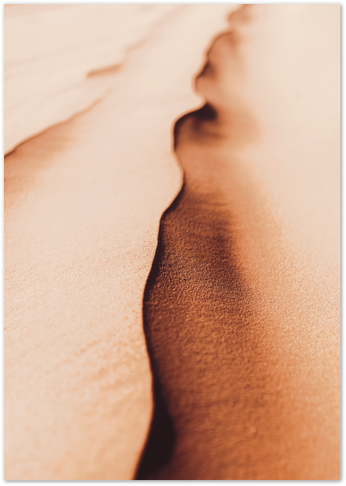 Posterux© | Desert Flow – Minimalist Sand Dunes Poster