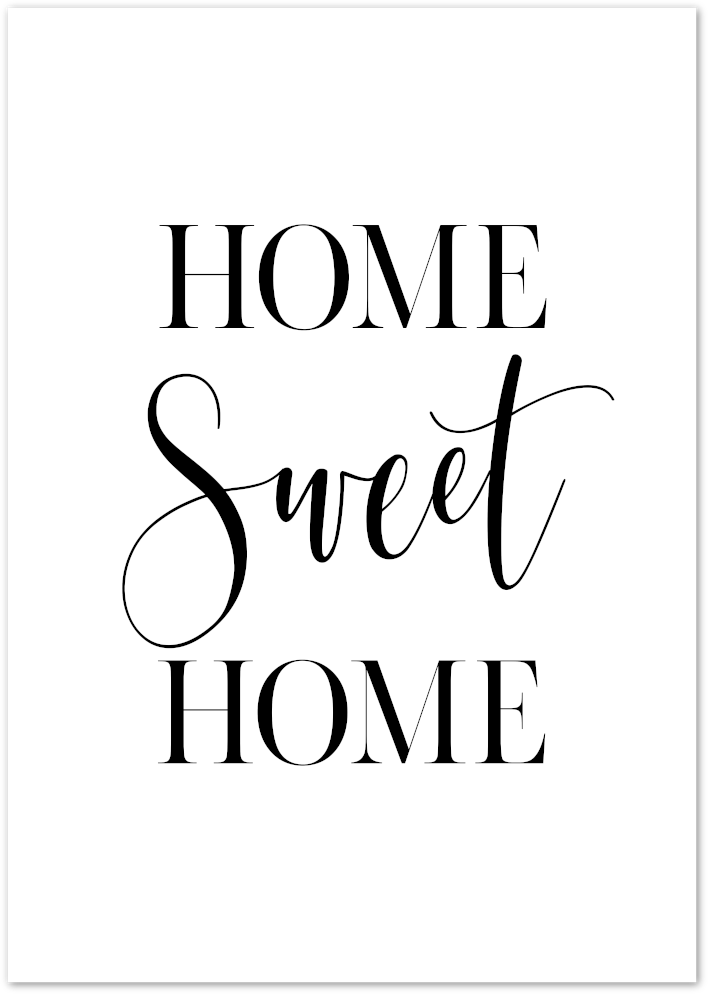 Posterux© | Home Sweet Home – Modern Typography Posterlov