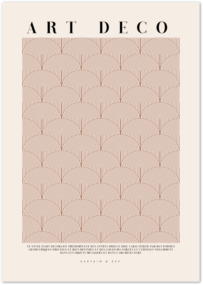 Posterux© | Art Deco Pattern – Vintage-Inspired Geometric Poster