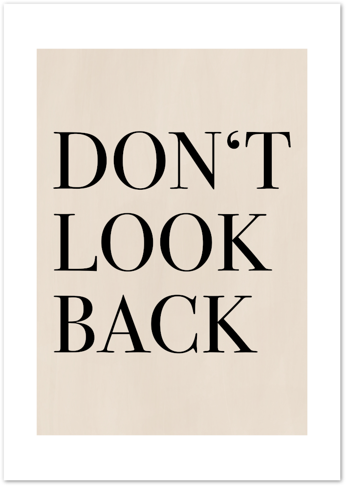Posterux© | Don't Look Back – Bold Motivational Typography