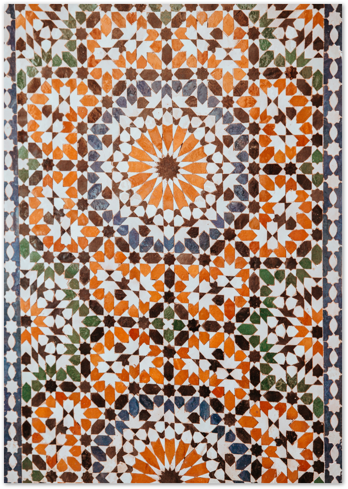 Posterux© | Islamic Geometric Tiles – Vibrant Pattern Art Poster
