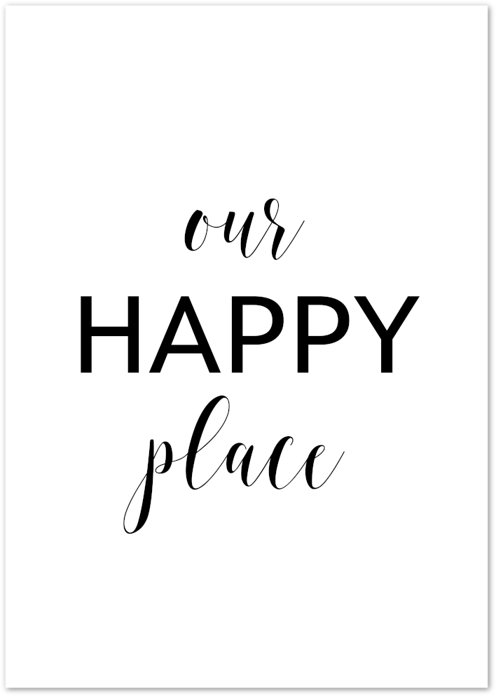 Posterux© | Our Happy Place – Cozy Typography Poster