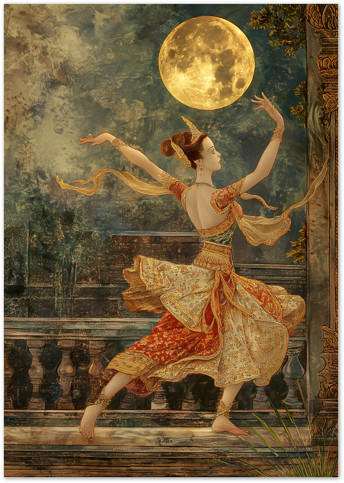 Posterux© | Moonlit Dancer Poster – Enchanting Ethereal Art