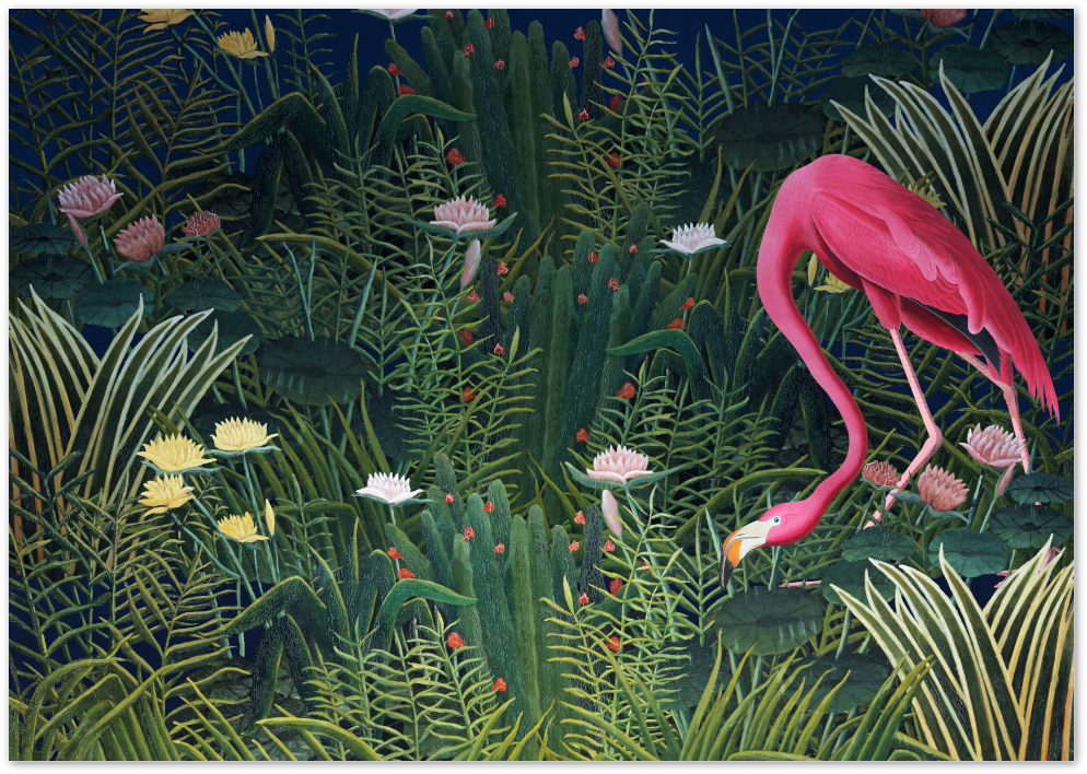 Posterux© | Tropical Flamingo Poster – Exotic Jungle Wall Art