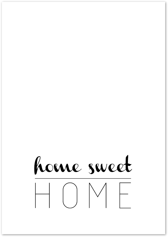 Posterux© | Home Sweet Home – Elegant Family Quote Poster
