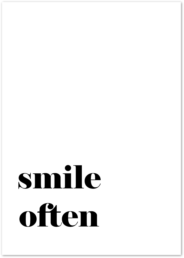 Posterux© | Smile Often – Positive Mindset Typography Poster
