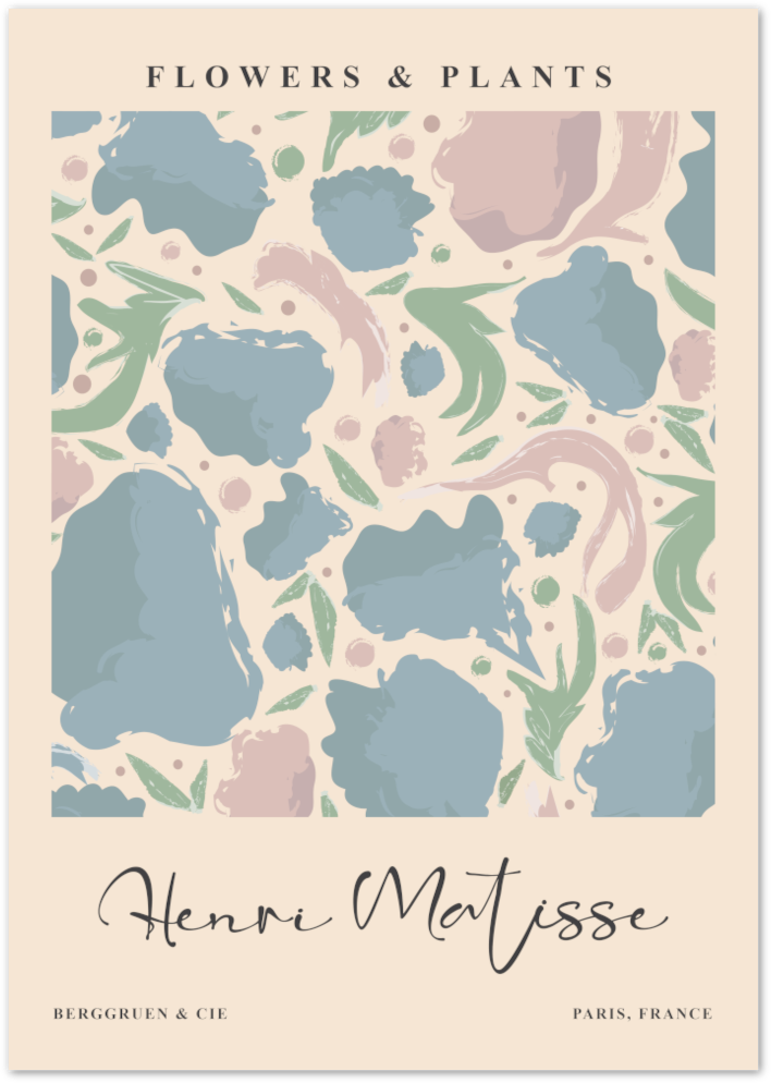 Posterux© | Henri Matisse Flowers & Plants Poster – Modern Abstract Botanical Art