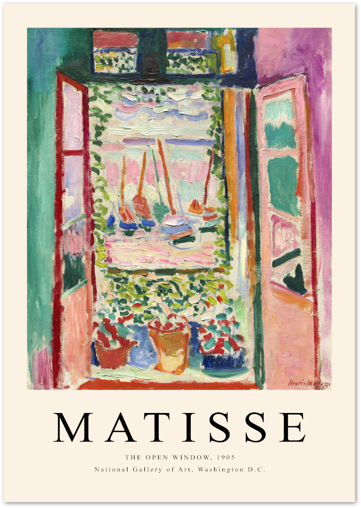 Posterux© | Matisse The Open Window Poster – Vibrant Impressionist Art