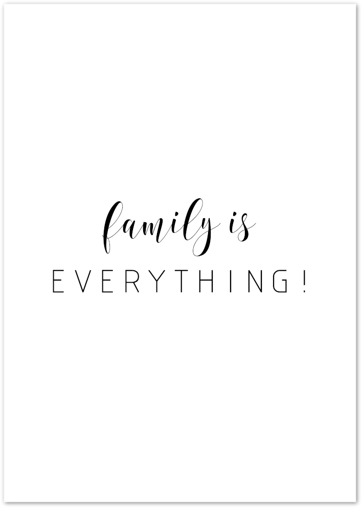 Posterux© | Family Is Everything – Heartfelt Typography Poster