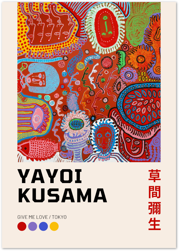 Posterux© | Yayoi Kusama Art Poster – Vibrant Pop Art Masterpiece