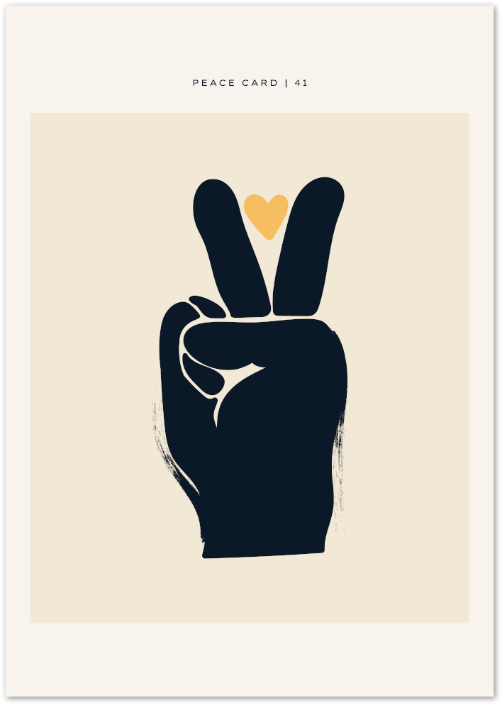 Posterux© | Peace Sign Poster – Minimalist Symbol of Harmony