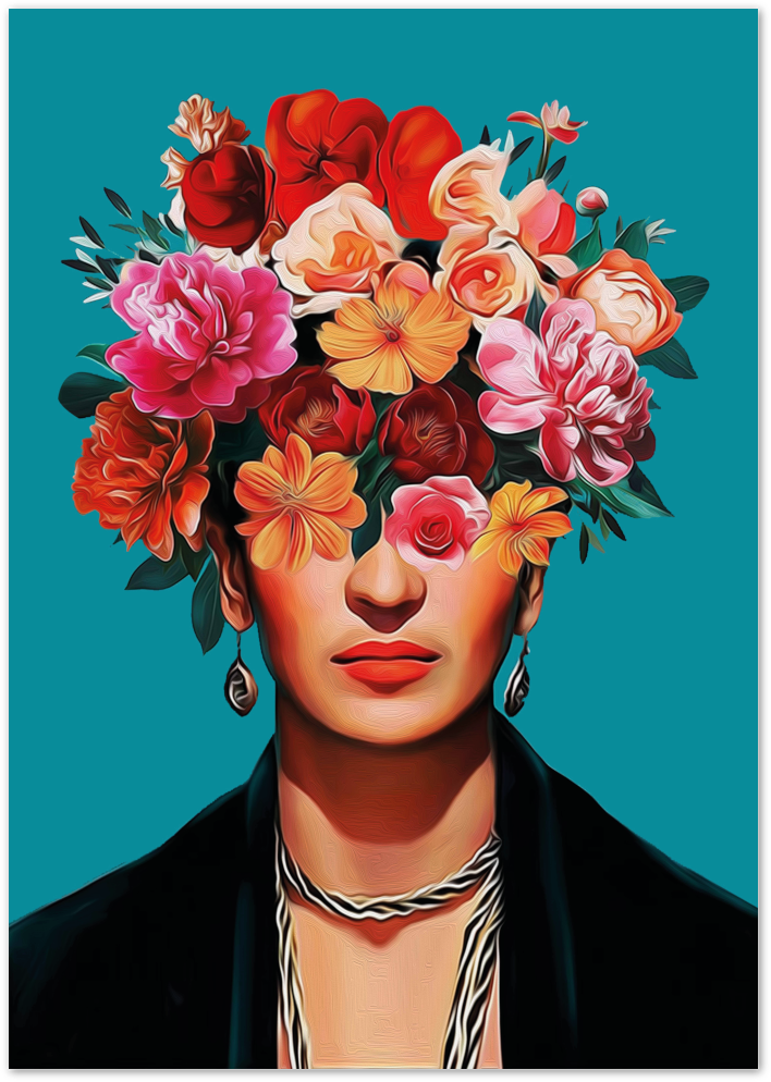 Posterux© | Floral Portrait Poster – Bold & Feminine Art