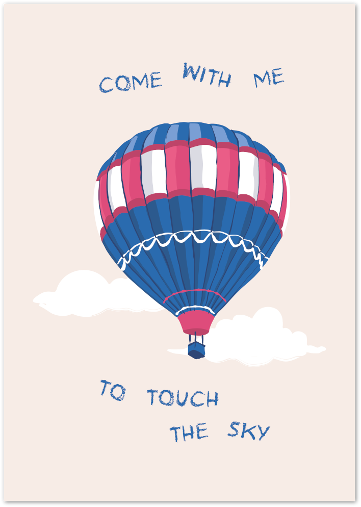 Posterux© | Hot Air Balloon Poster – Dreamy Adventure Art