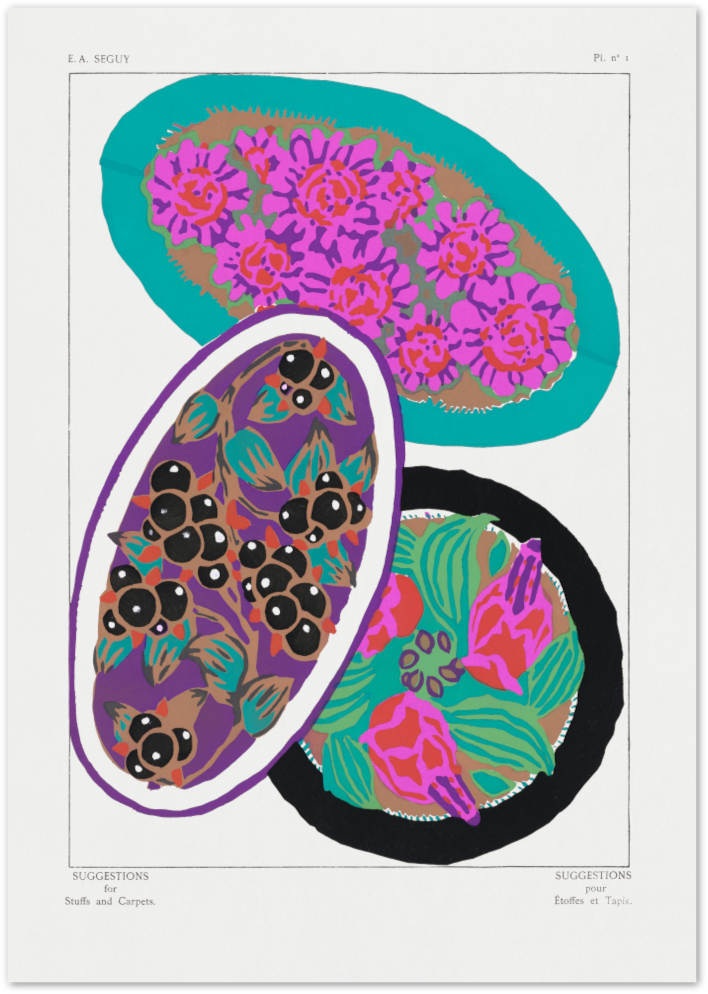 Posterux© | Vintage Art Deco Carpet Design – E.A. Séguy Print