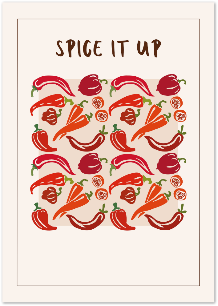 Posterux© | Spice It Up Poster – Kitchen Wall Art