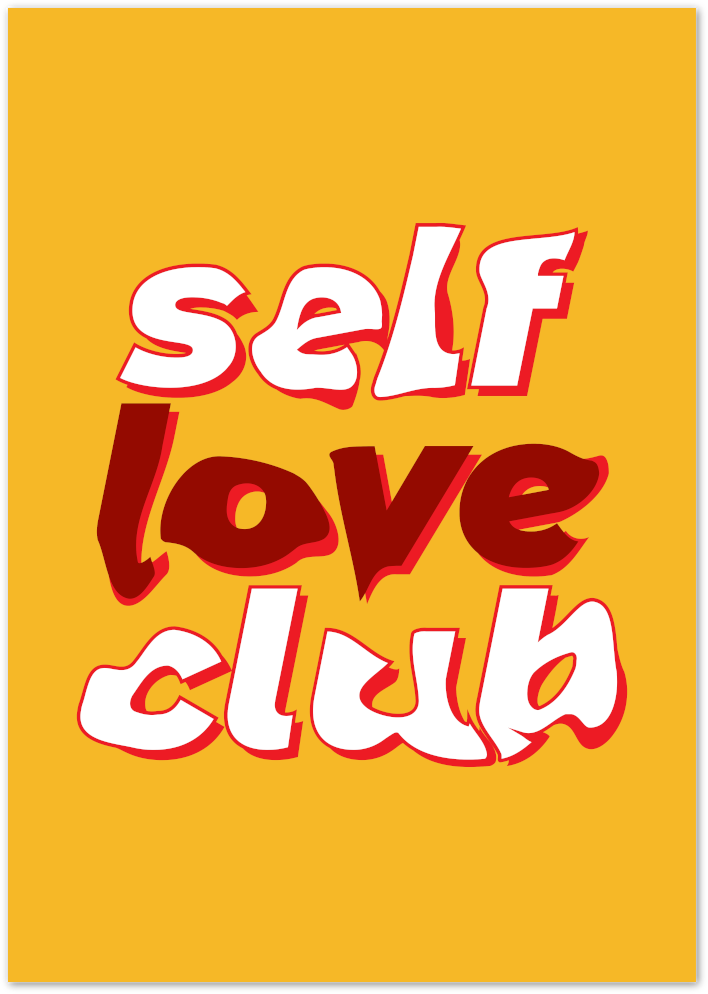 Posterux© | Self Love Club Poster – Retro Pop Art Print