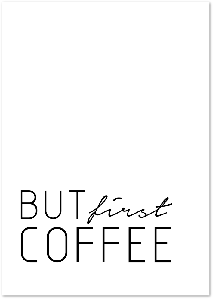 Posterux© | But First Coffee – Stylish Kitchen Typography Poster