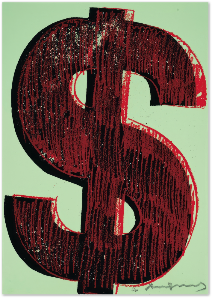 Posterux© | Dollar Sign Poster – Retro Warhol-Style Money Art