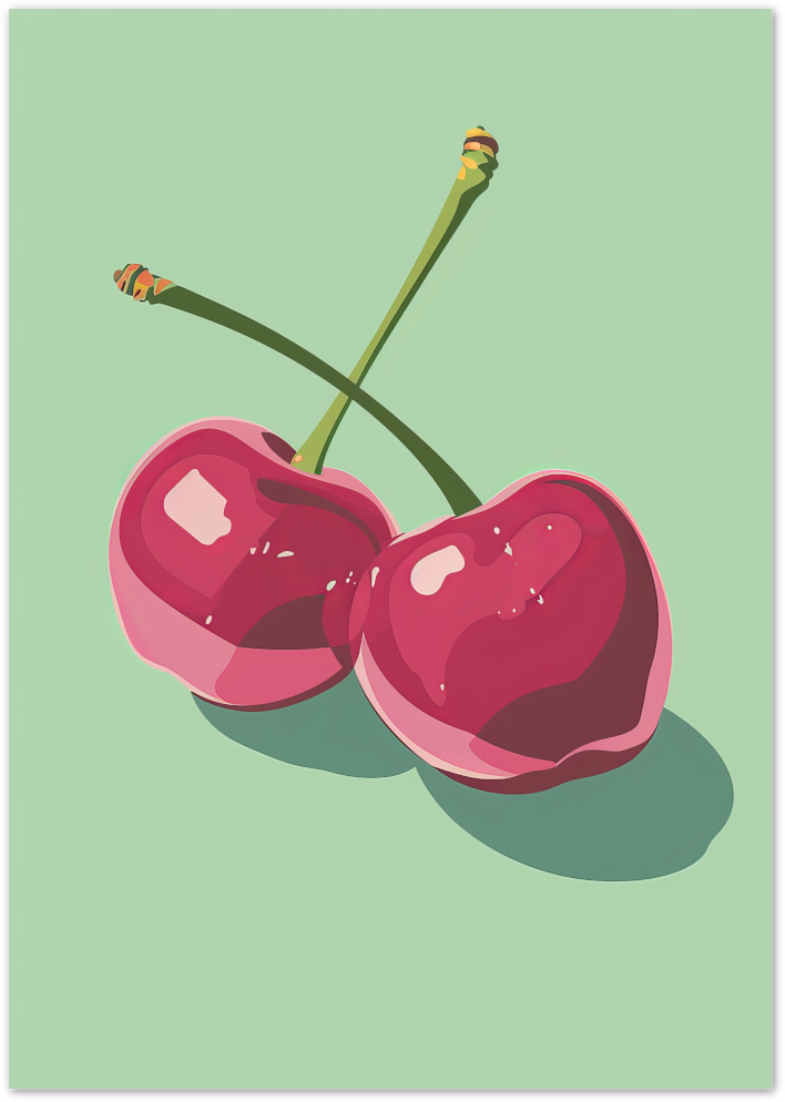 Posterux© | Cherry Pop Poster – Bright Fruit Pop Art