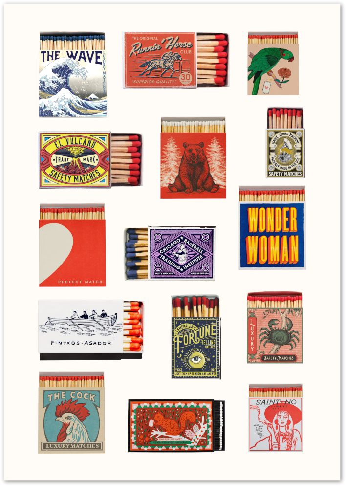 Posterux© | Vintage Matchbox Poster – Retro Graphic Design Wall Art