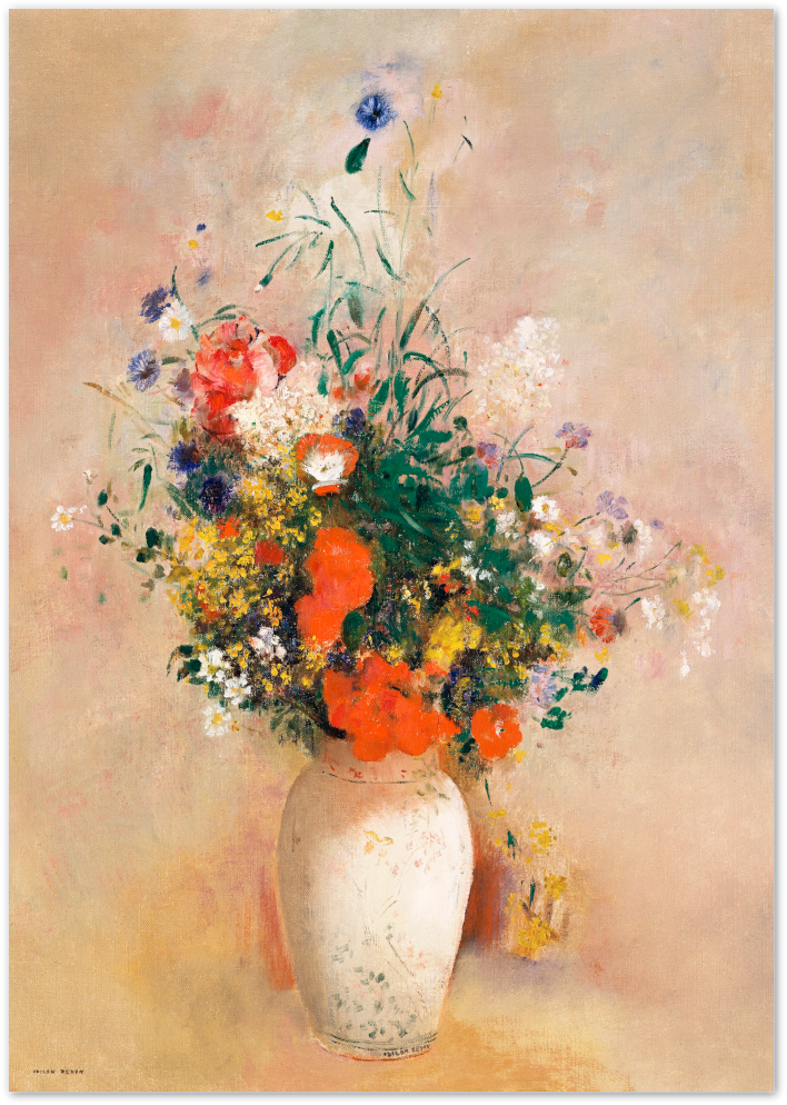 Posterux© | Wildflower Vase Poster – Impressionist Floral Art Print