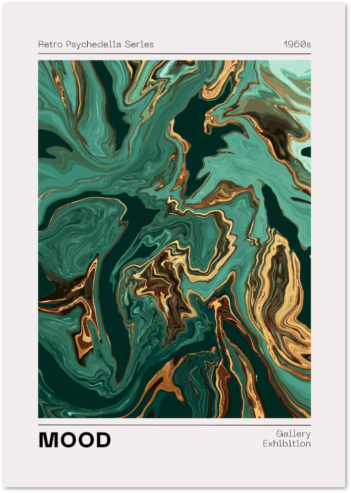 Posterux© | Mood Marble Poster – Retro Psychedelic Art Print