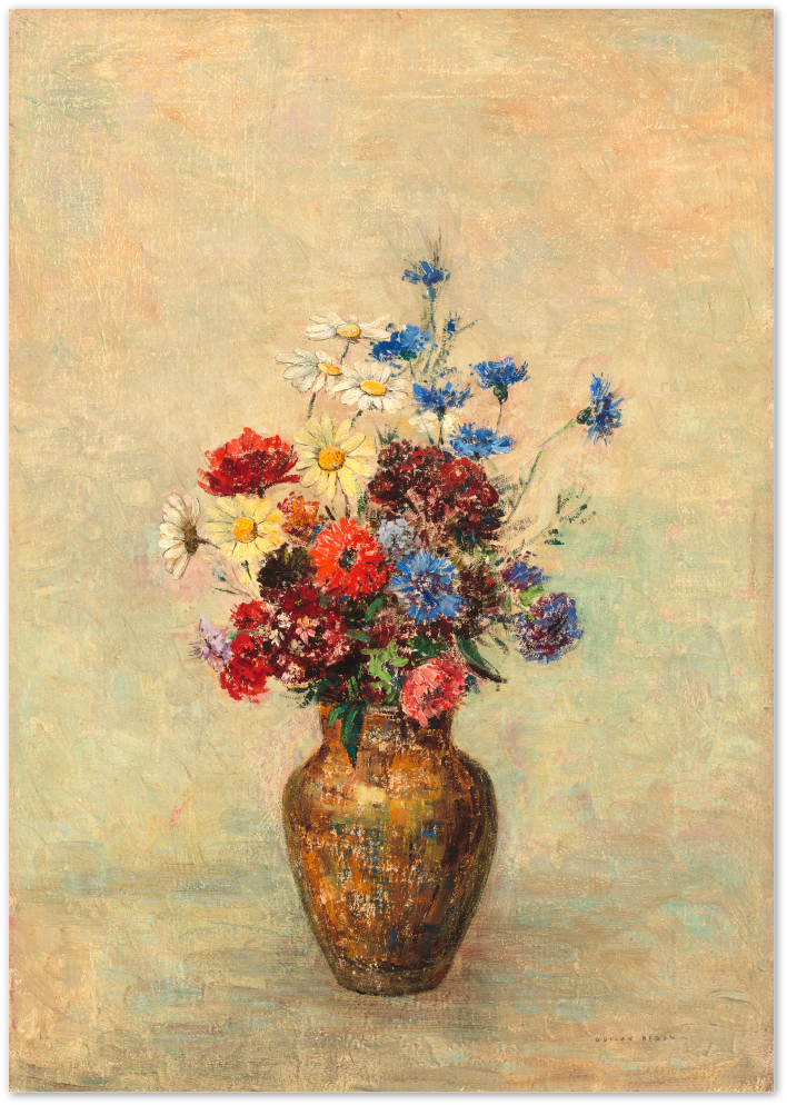 Posterux© | Wildflower Vase Poster – Vintage Still Life Floral Print
