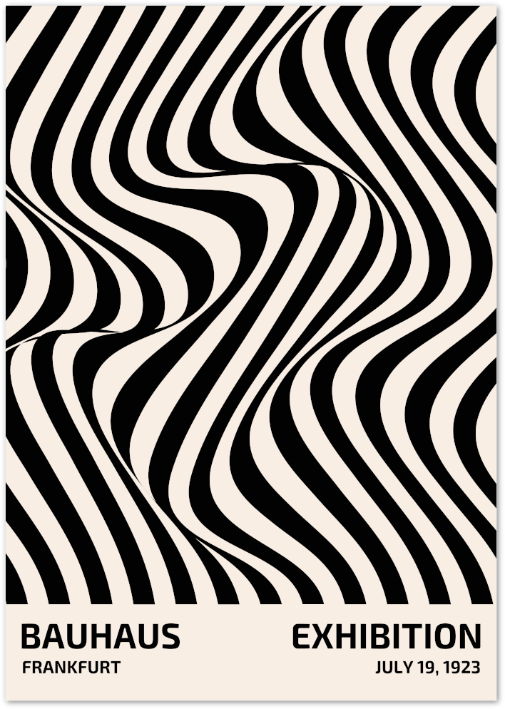Posterux© | Bauhaus Exhibition Poster – Vintage Modernist Art Print