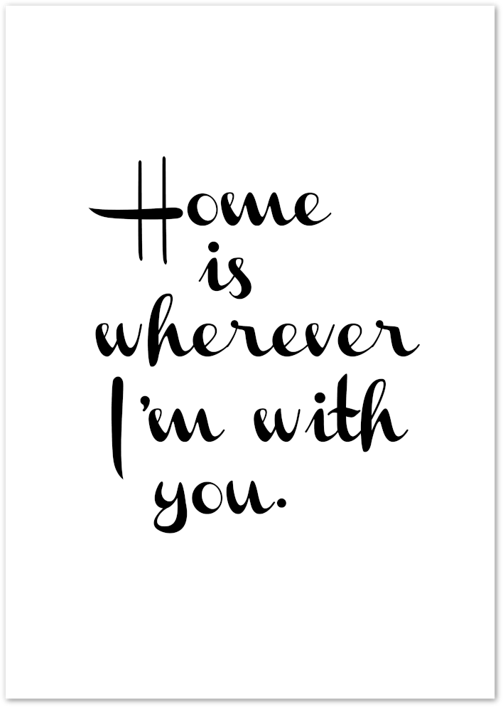 Posterux© | Home Is Wherever – Cozy Quote Poster