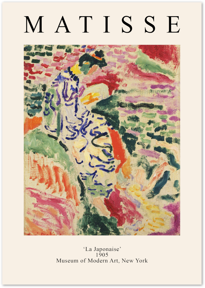 Posterux© | Matisse La Japonaise Poster – Fauvist Abstract Expression Wall Art