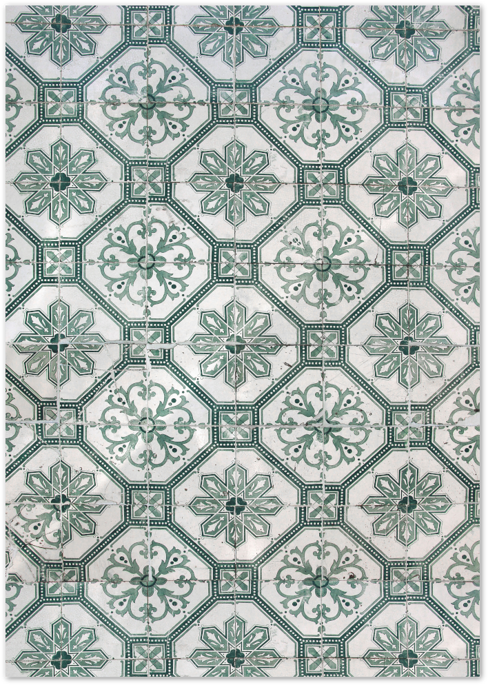 Posterux© | Vintage Tile Pattern – Elegant Wall Art Print