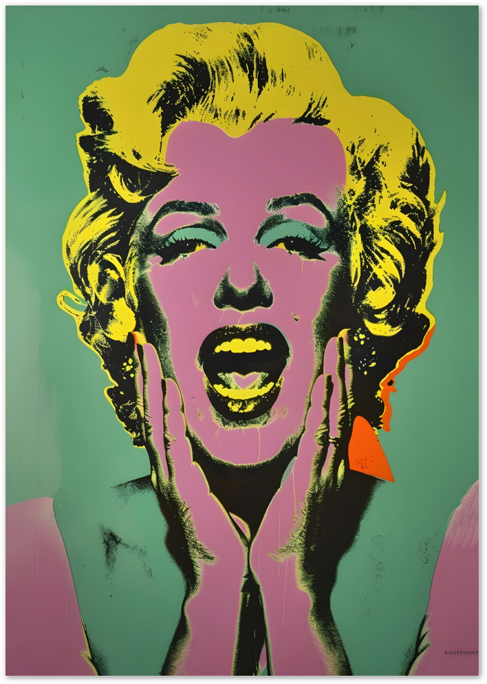 Posterux© | Marilyn Neon Pop Poster – Bold Retro Icon Art