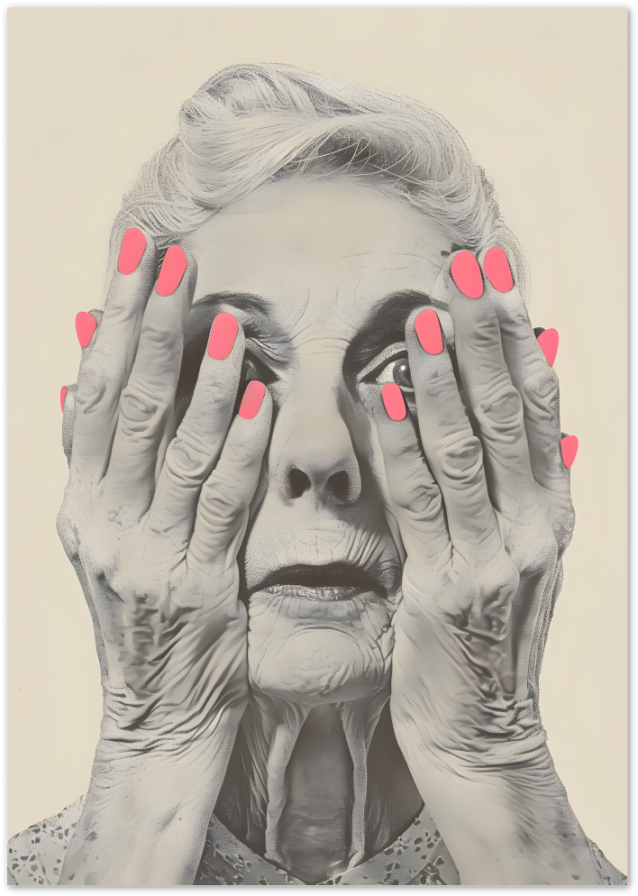 Posterux© | Elder Glam Poster – Bold Pop Art with Attitude