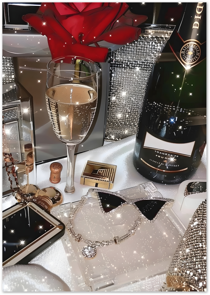 Posterux© | Sparkle Night Out Poster – Glamorous Lifestyle Photography