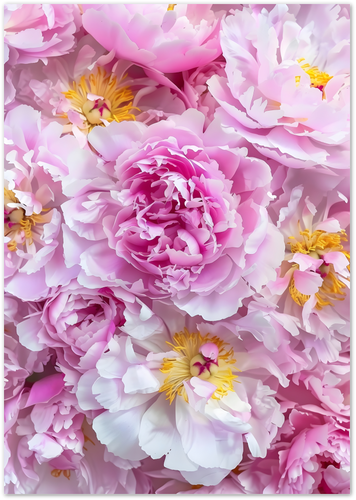 Posterux© | Bloom Explosion Poster – Romantic Peony Flower Print
