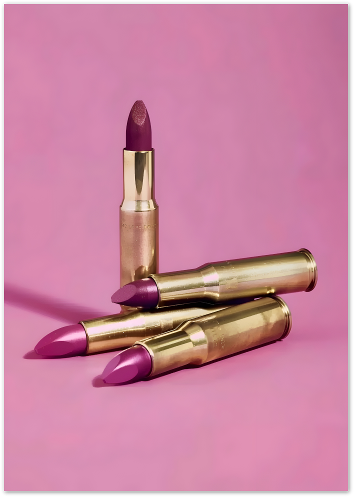 Posterux© | Lipstick Bullets Poster – Bold Glam Pop Art