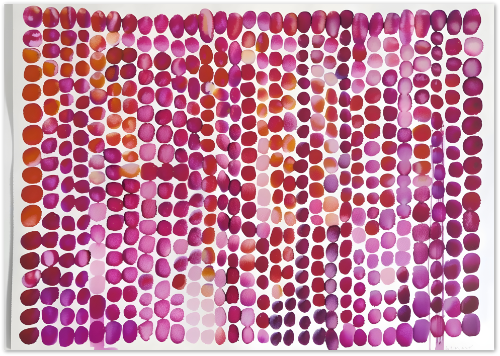 Posterux© | Color Dot Grid Poster – Abstract Watercolor Gradient Print