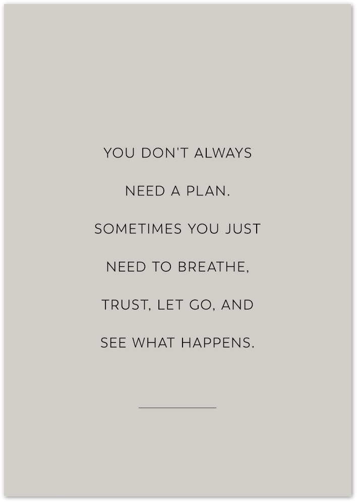 Posterux© | Let Go & Breathe – Minimalist Inspiration Poster