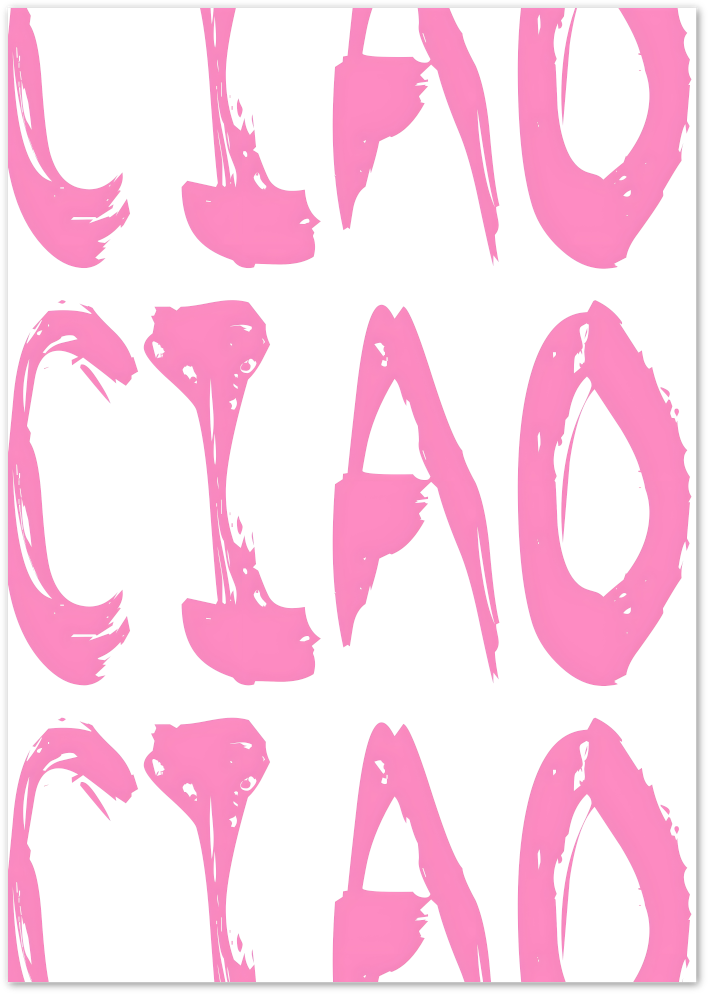 Posterux© | CIAO Poster – Playful Typography Print