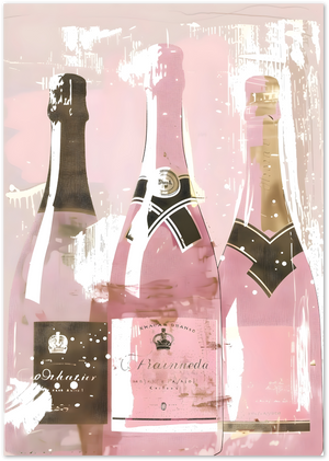 Posterux© | Pink Champagne Gallery Wall – Set of 4 Posters
