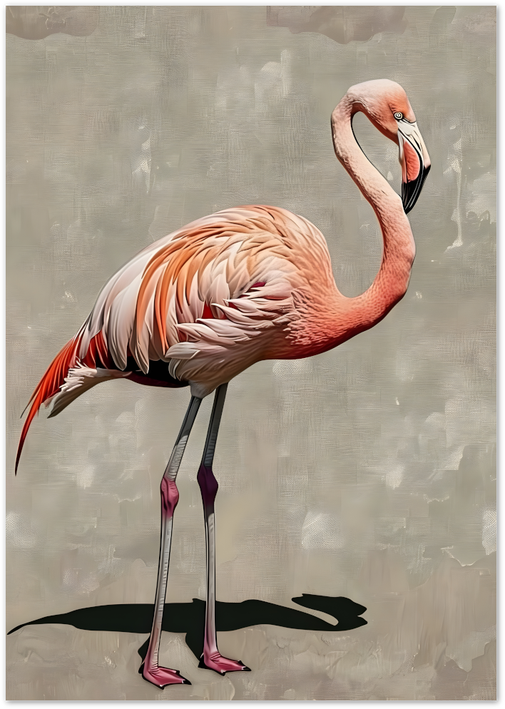 Posterux© | Flamingo Portrait Poster – Elegant Tropical Bird Print
