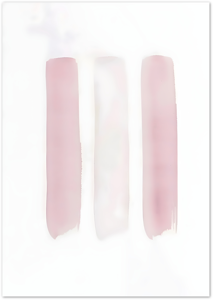 Posterux© | Three Blush Strokes Poster – Minimal Pink Abstract Print