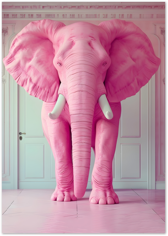 Posterux© | Pink Elephant Poster – Statement Art With a Smile