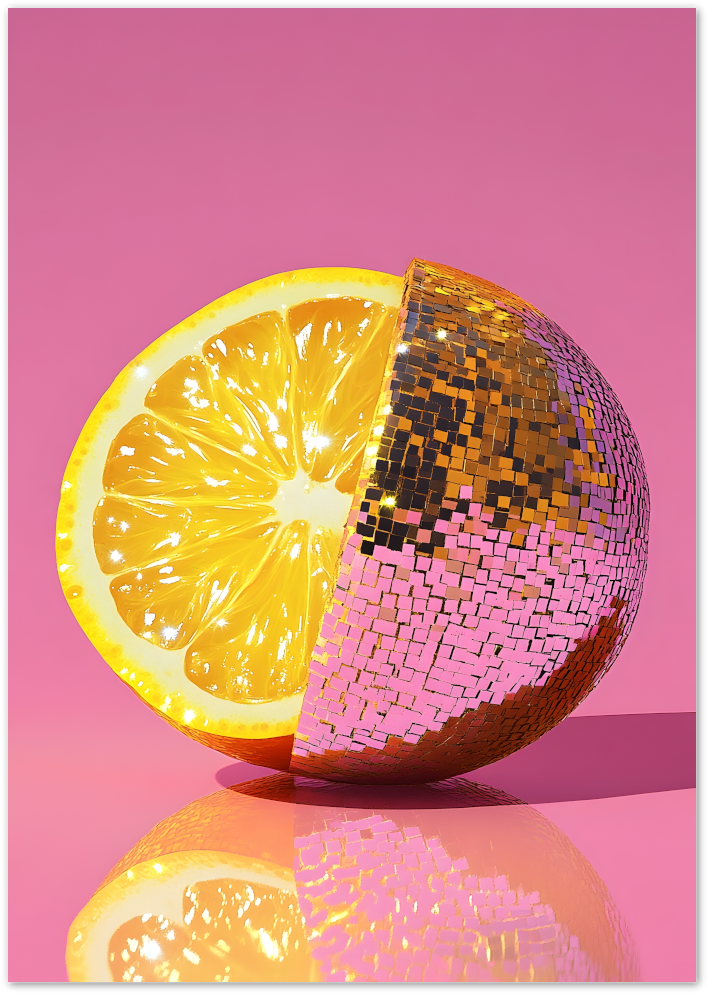 Posterux© | Disco Lemon – Pop Art Citrus Poster