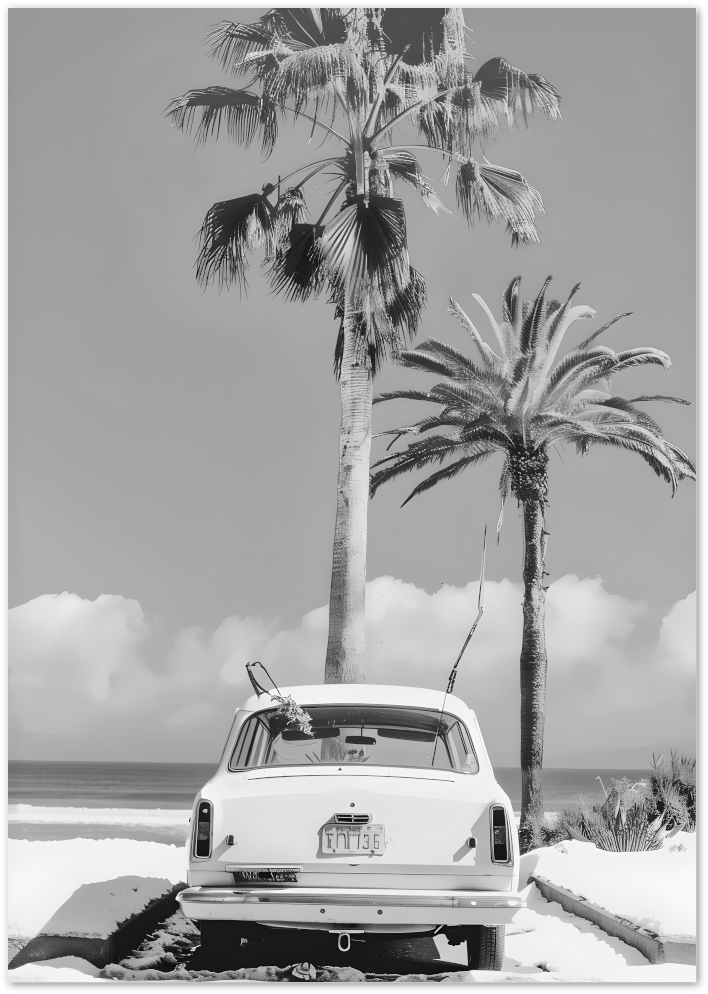 Posterux© | Palm Beach Drive – Retro Coastal Poster