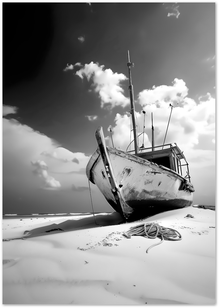 Posterux© | Stranded Fishing Boat – Fine Art Photography